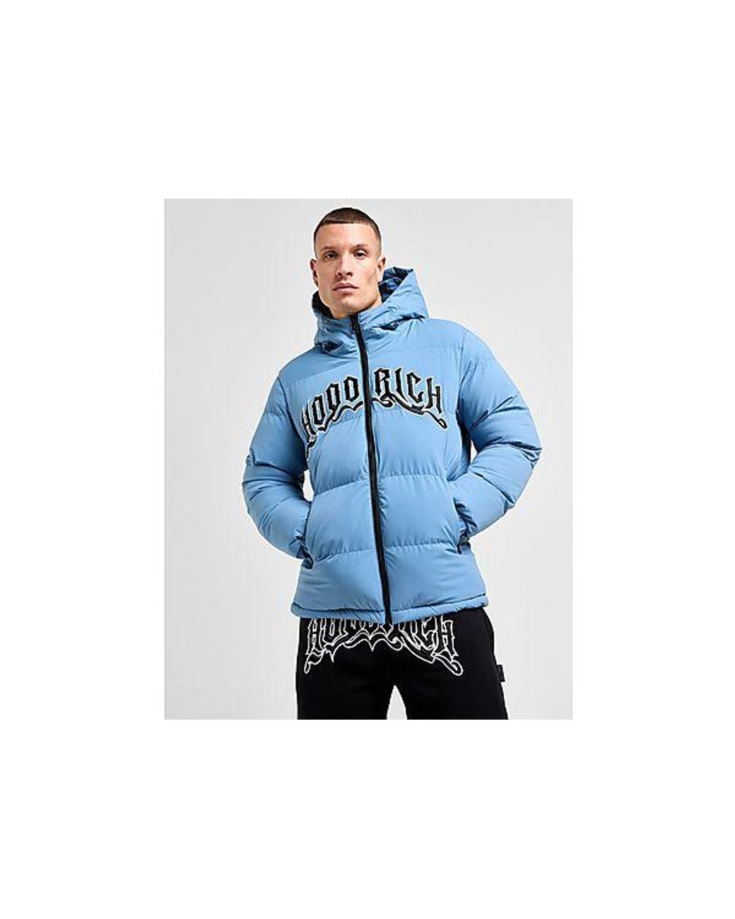 Light Blue Hoodrich Puffer Hoodrich Light Jacket Hoodrich Ritual