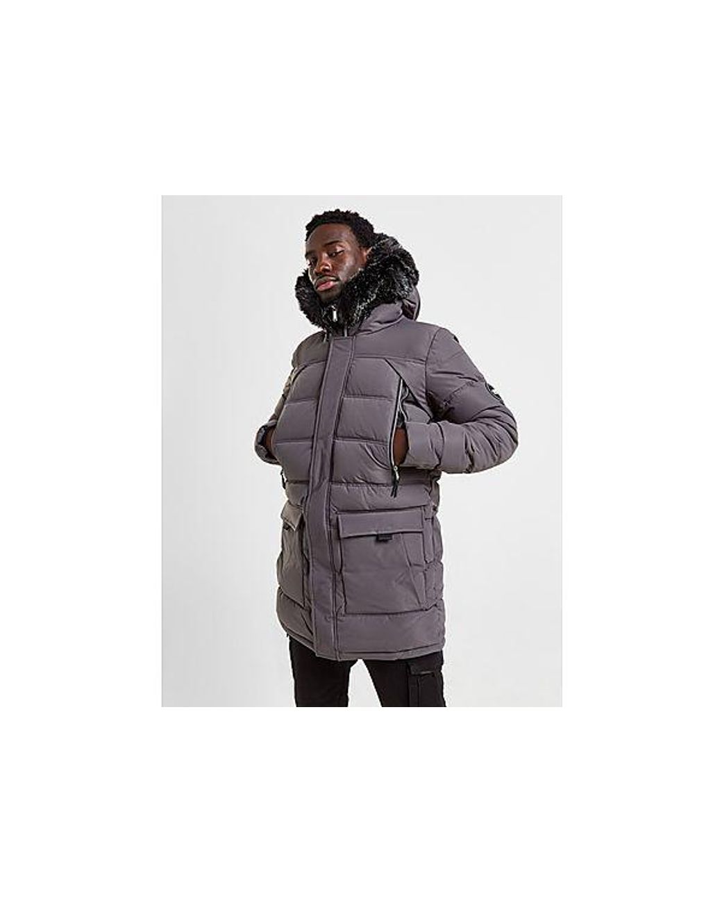 SUPPLY + DEMAND Taymore Long Parka Jacket in Black for Men Lyst UK