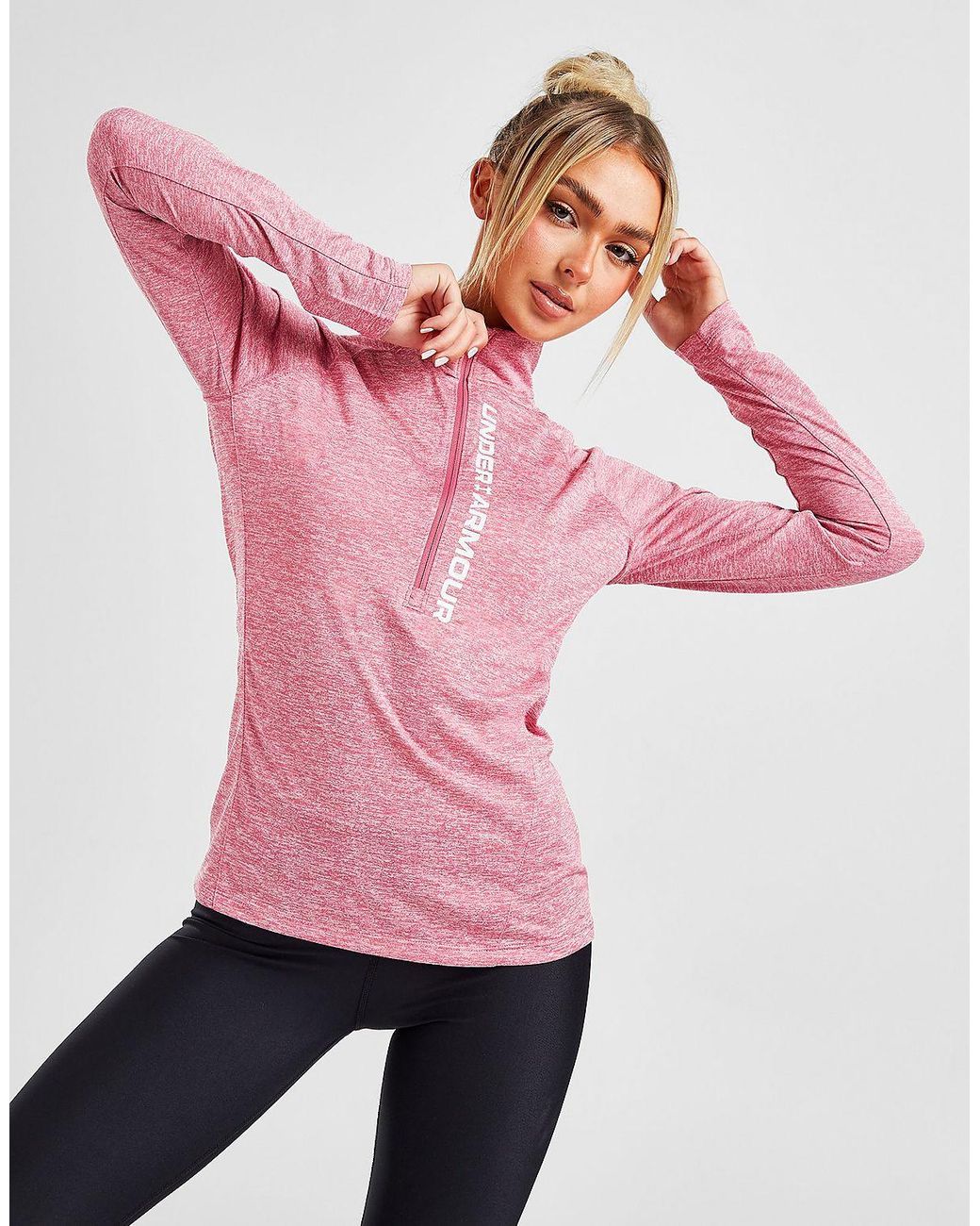Under armour pink half cheap zip