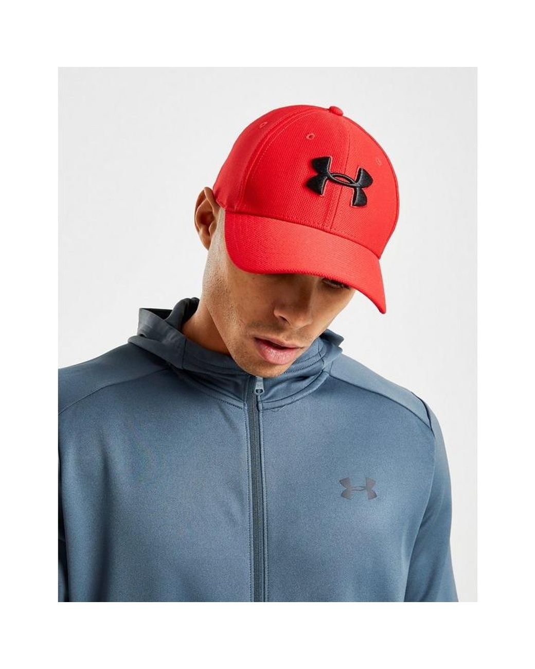 black and red under armour hat