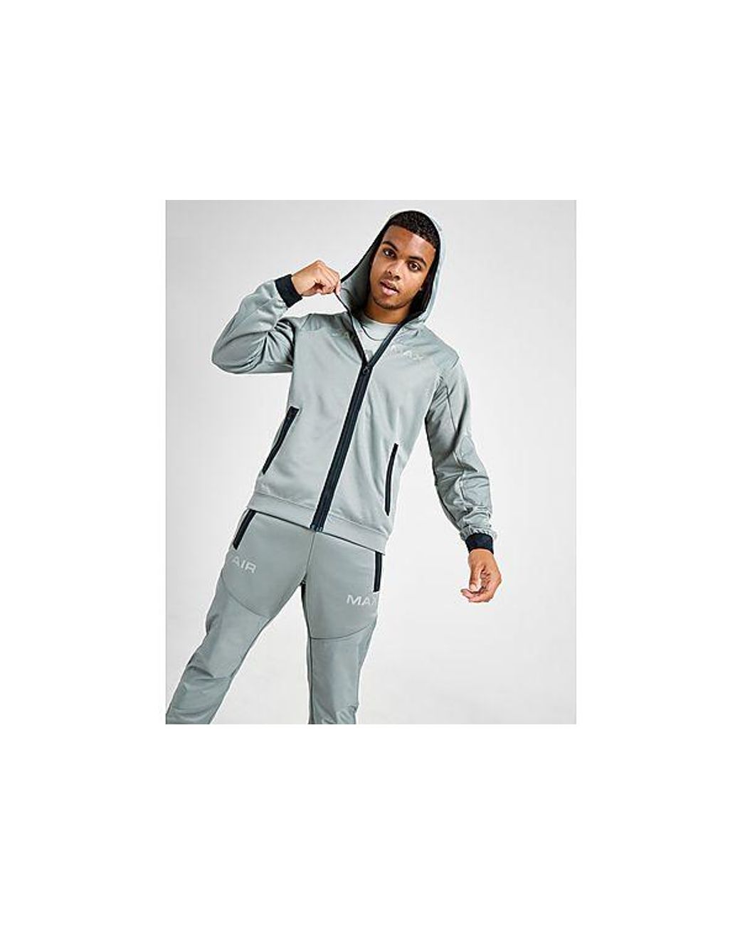 Nike Air Max Polyknit Full Zip Hoodie in Black for Men | Lyst UK