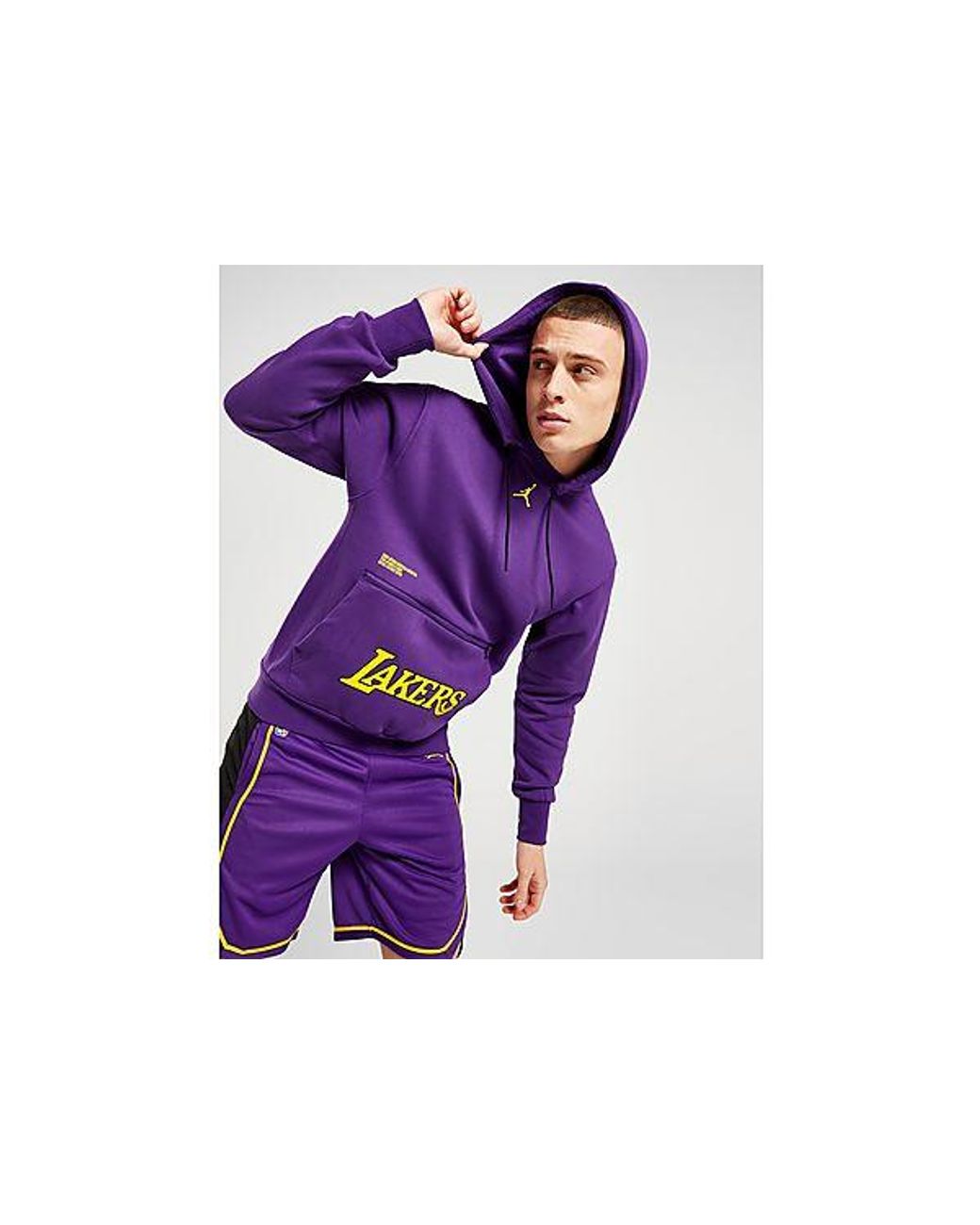 Nike Nba La Lakers Fleece Pullover Hoodie in Purple for Men | Lyst UK
