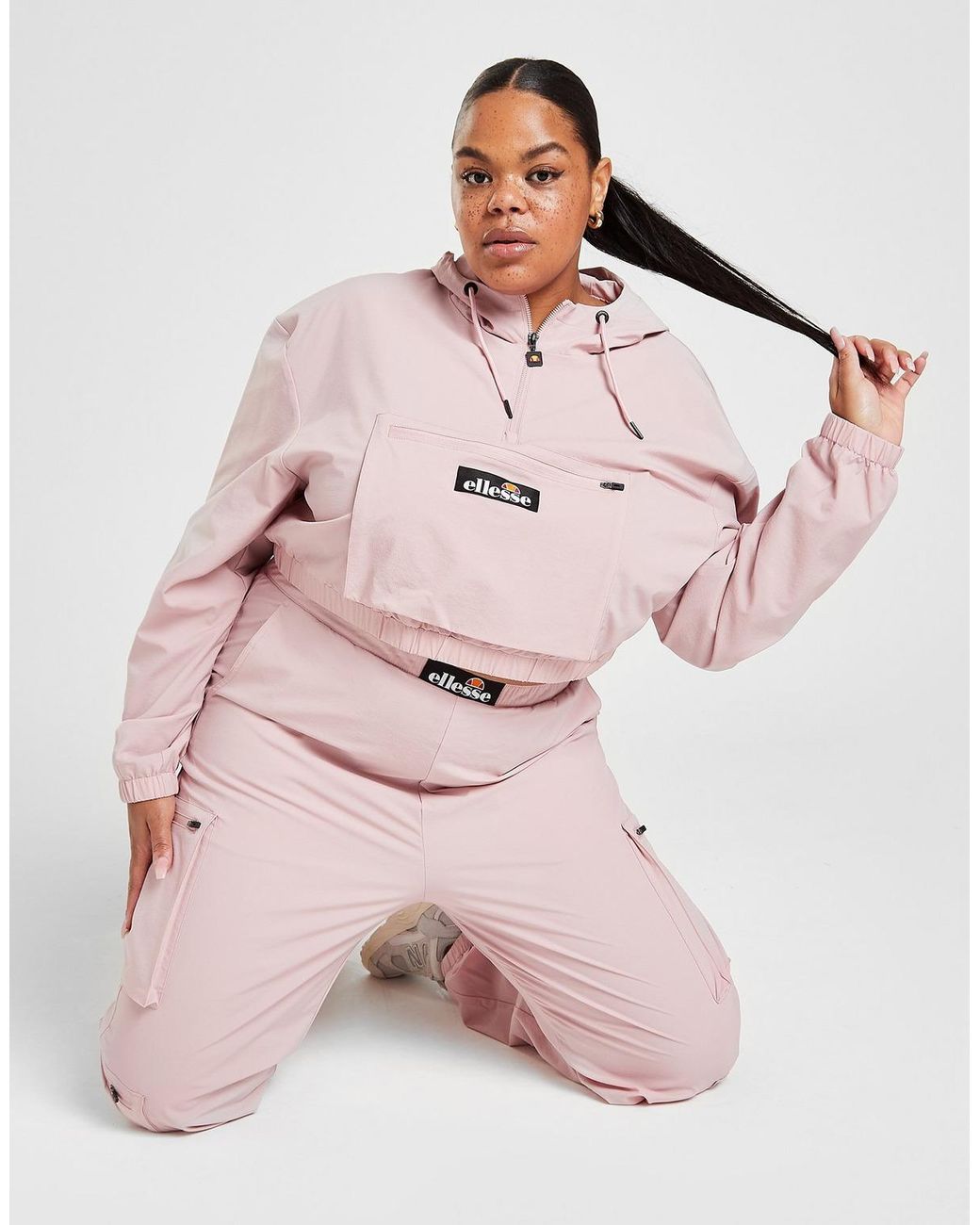 Ellesse Synthetic Woven Badge Plus Size Cargo Pants in Pink - Lyst