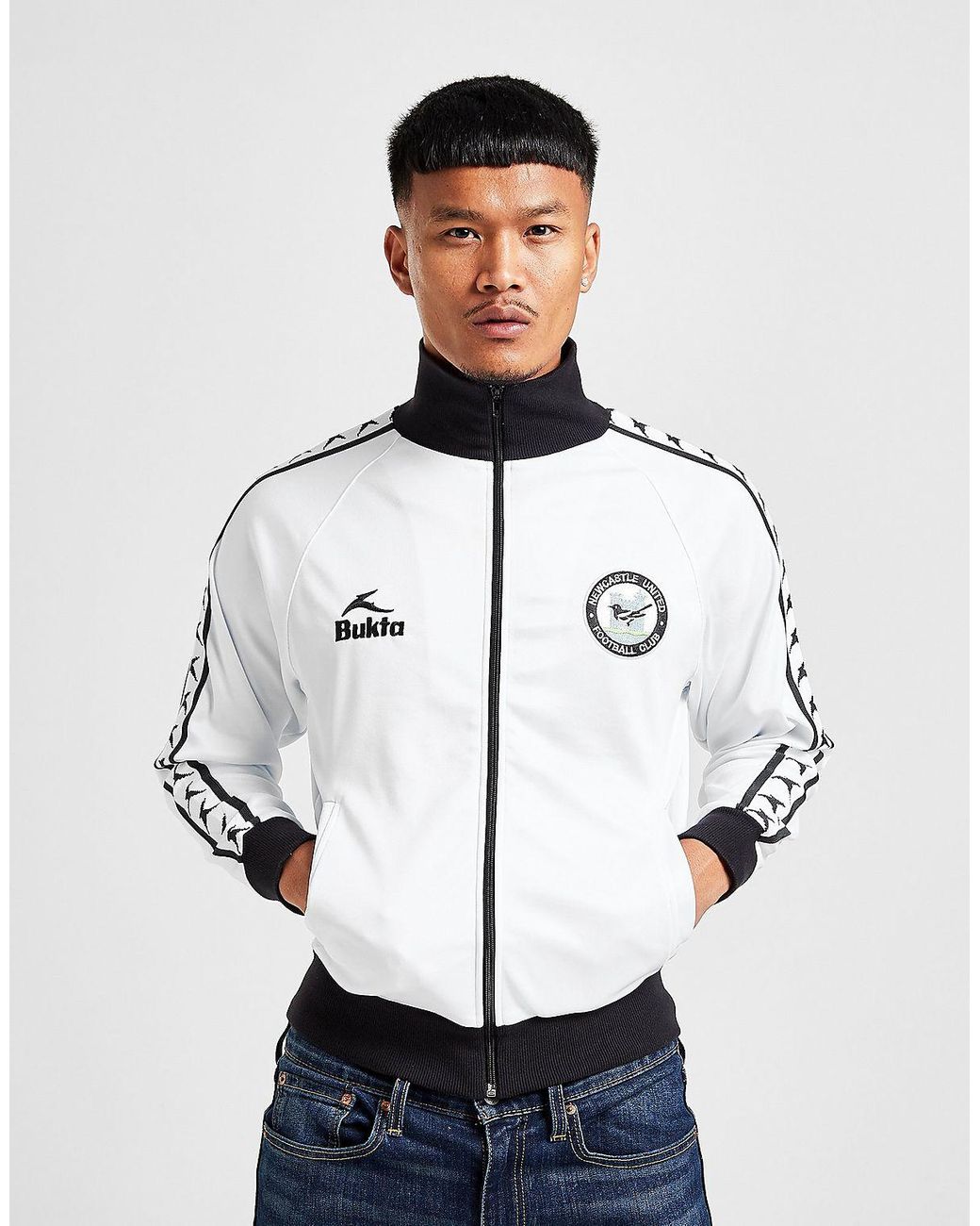 Score Draw Newcastle United Fc '78 Home Retro Track Jacket in White for