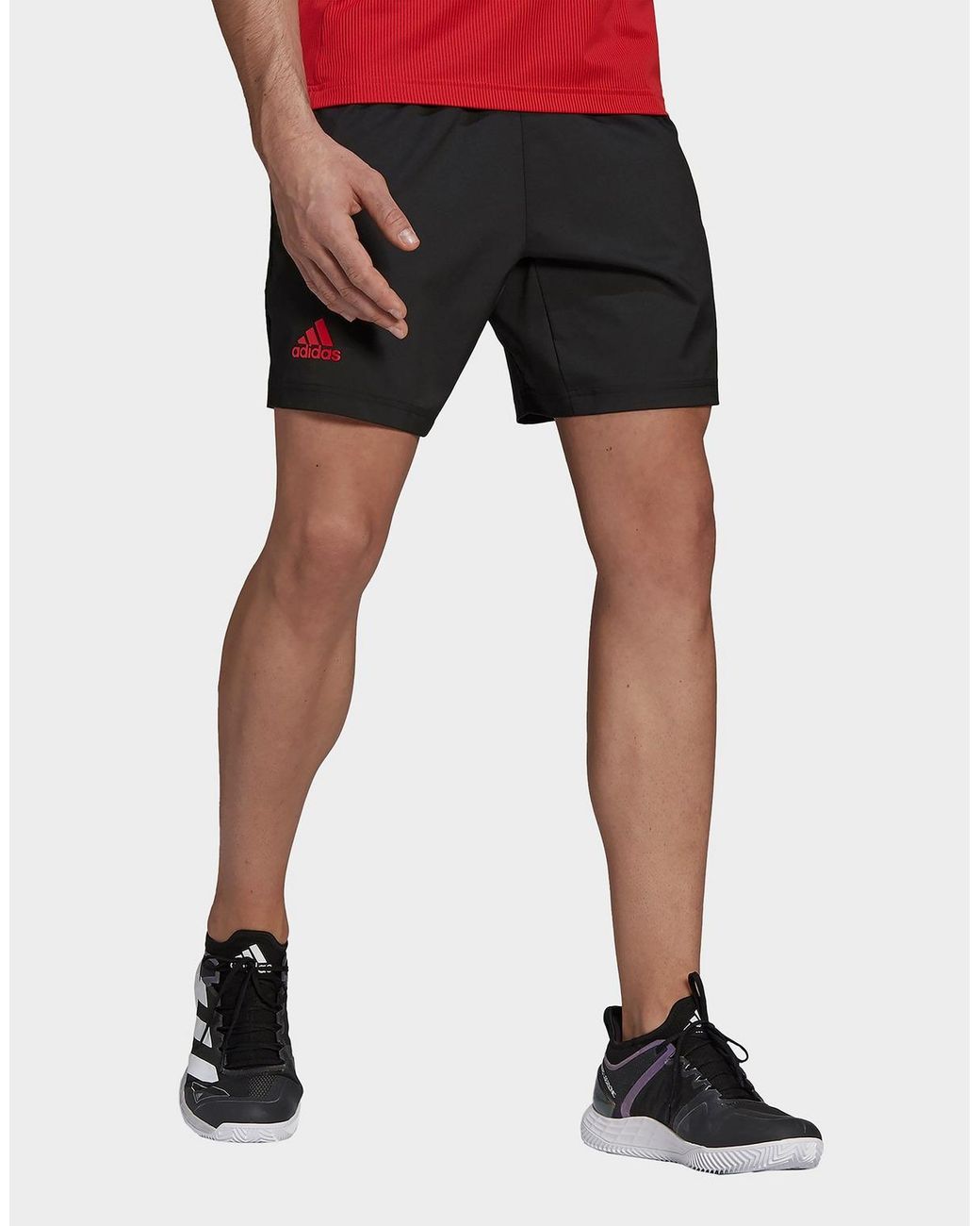 adidas Synthetic Tennis Primeblue Ergo 7-inch Shorts in Black / Black (Black) for Men - Lyst