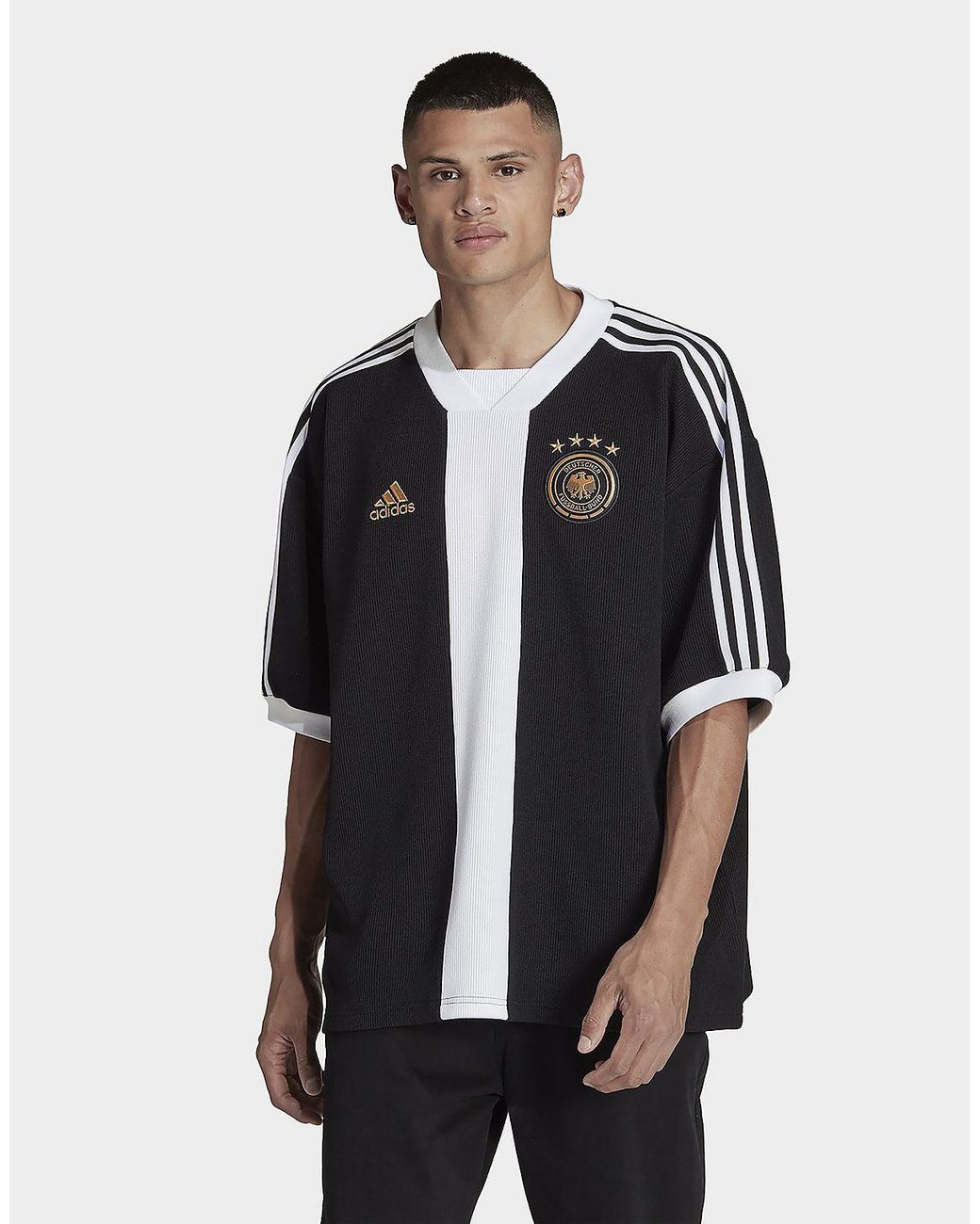 adidas black football shirt