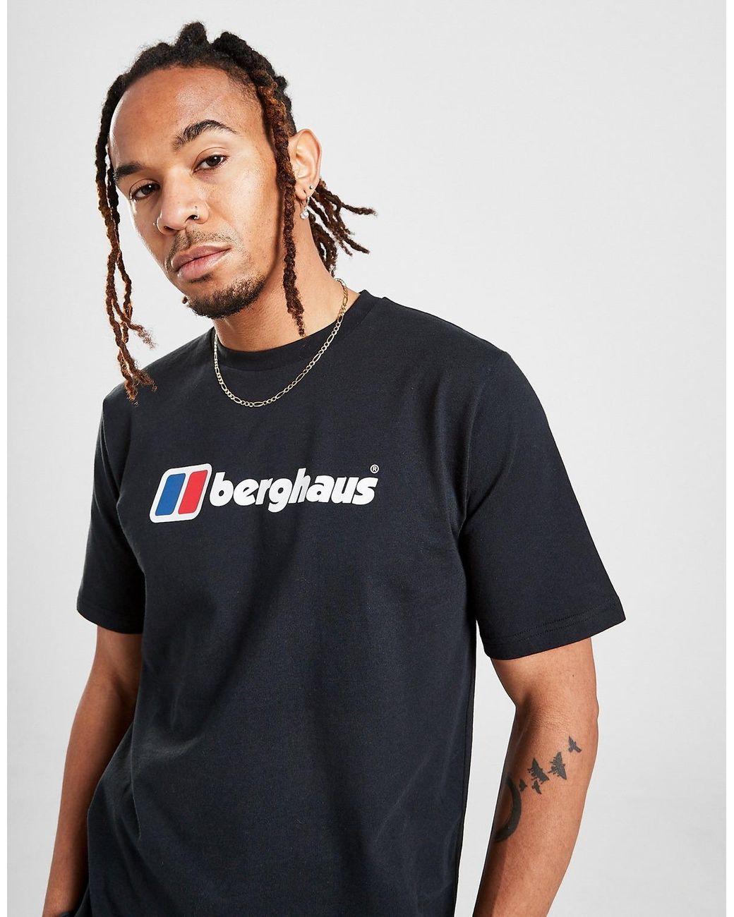 Berghaus Cotton Large Logo T-shirt in Black for Men - Lyst