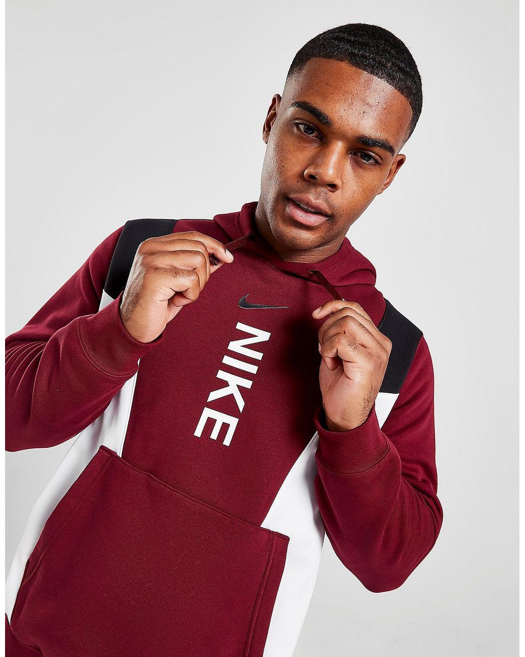 Nike club overhead hoodie red sale