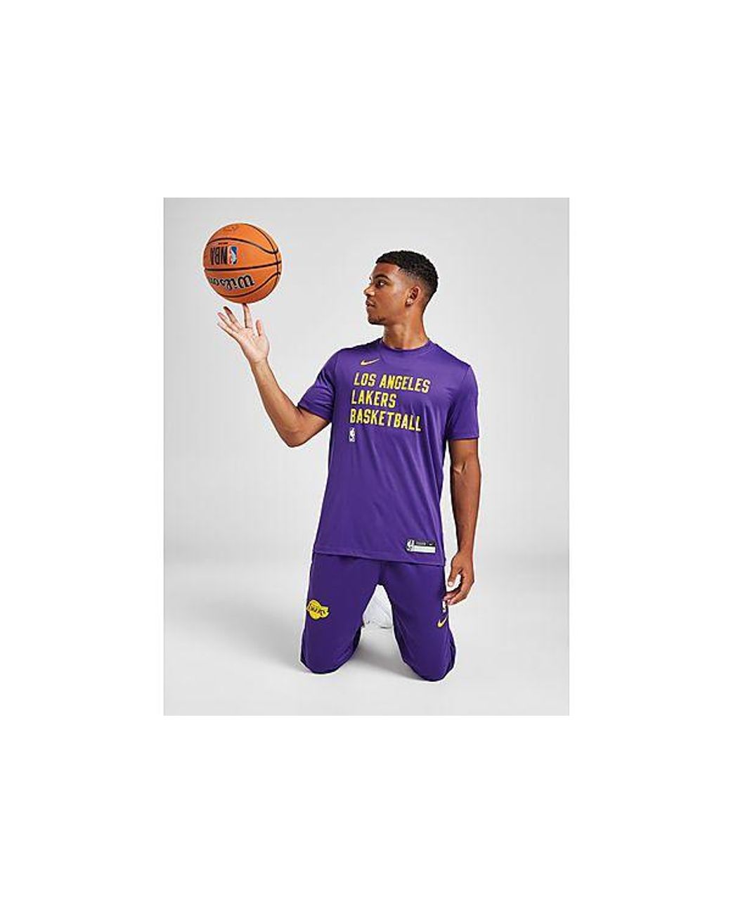 Nike Los Angeles Lakers Spotlight Pants Black - BLACK/FIELD PURPLE