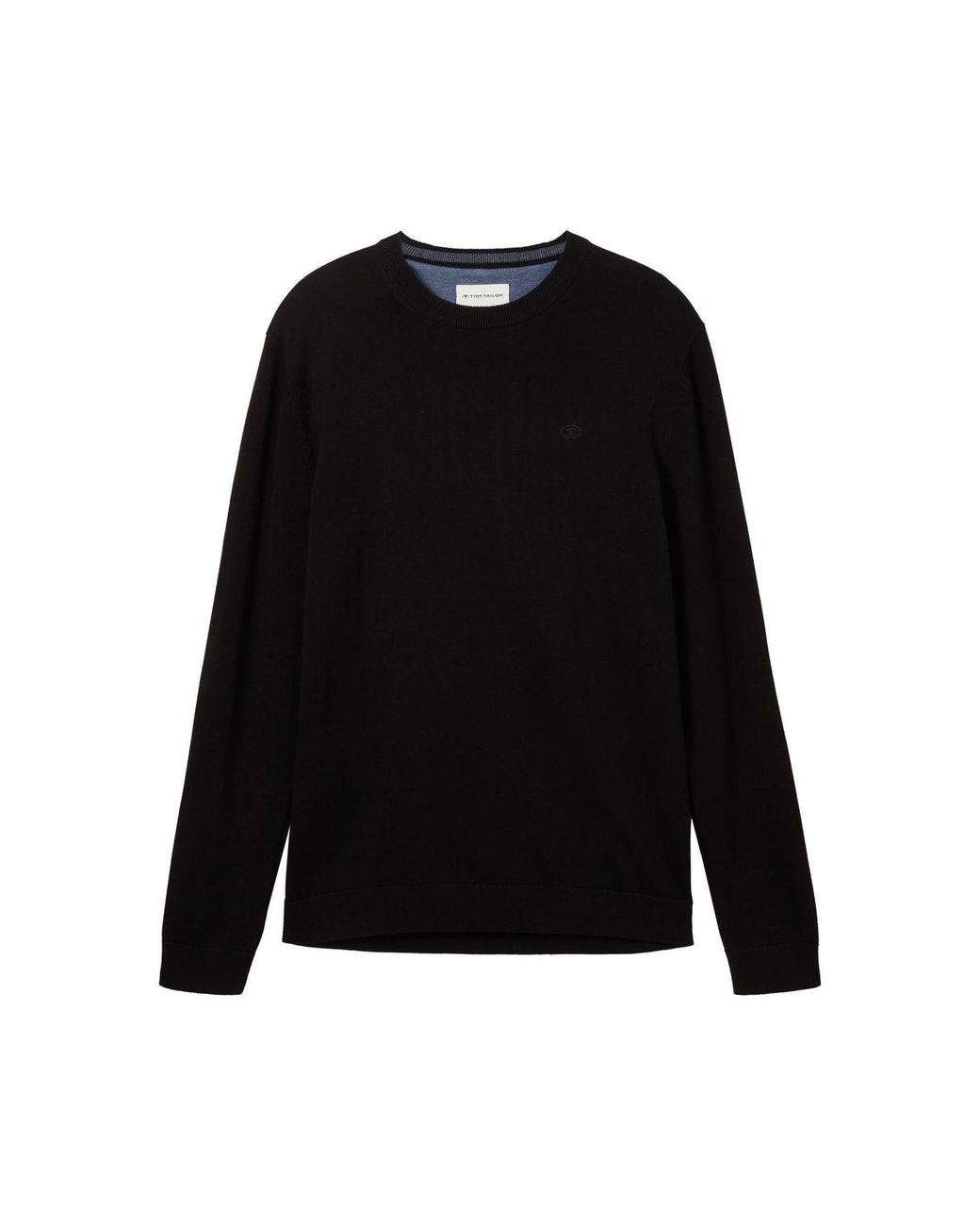 Tom Tailor Rundhals Pullover BASIC CREWNECK in Black für Herren