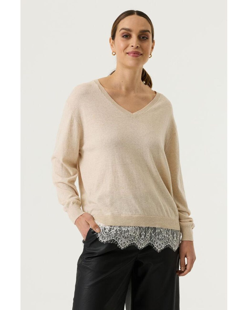 Garcia Trui Beige in het Natural