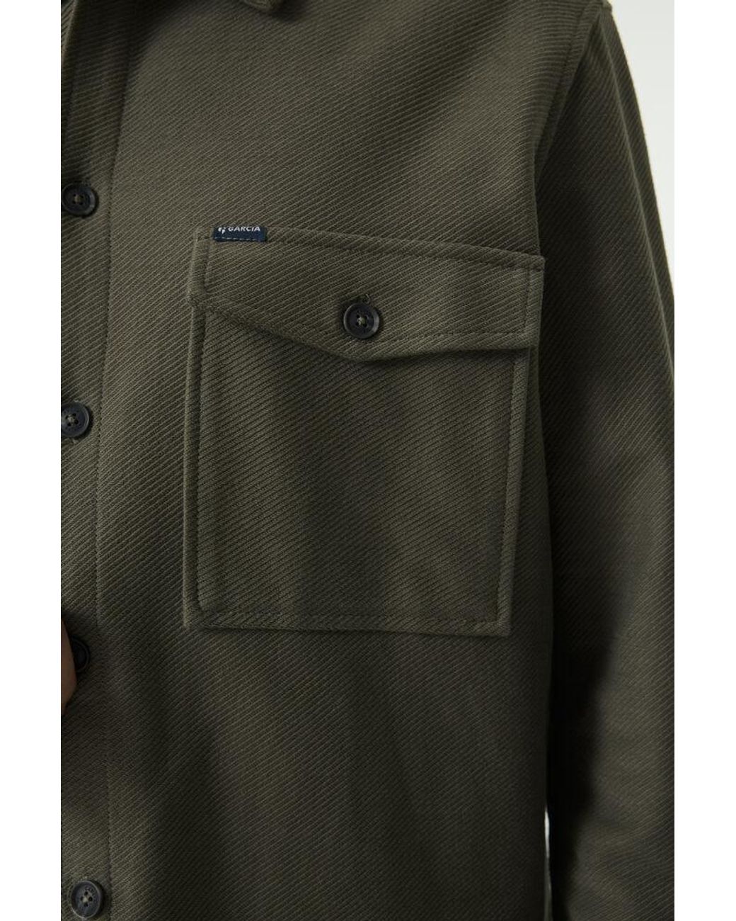 Garcia Overshirt Olijf in het Green voor heren
