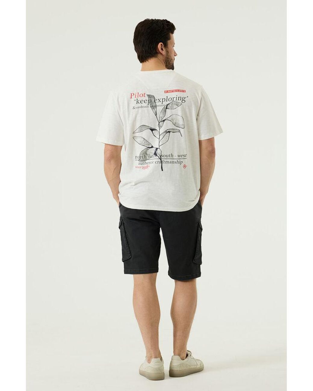 Pilot Cargo Short Donker in het White voor heren