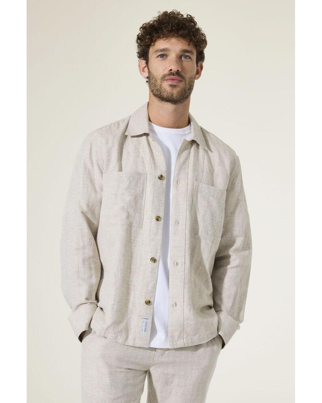Garcia Overshirt Beige in het Natural voor heren