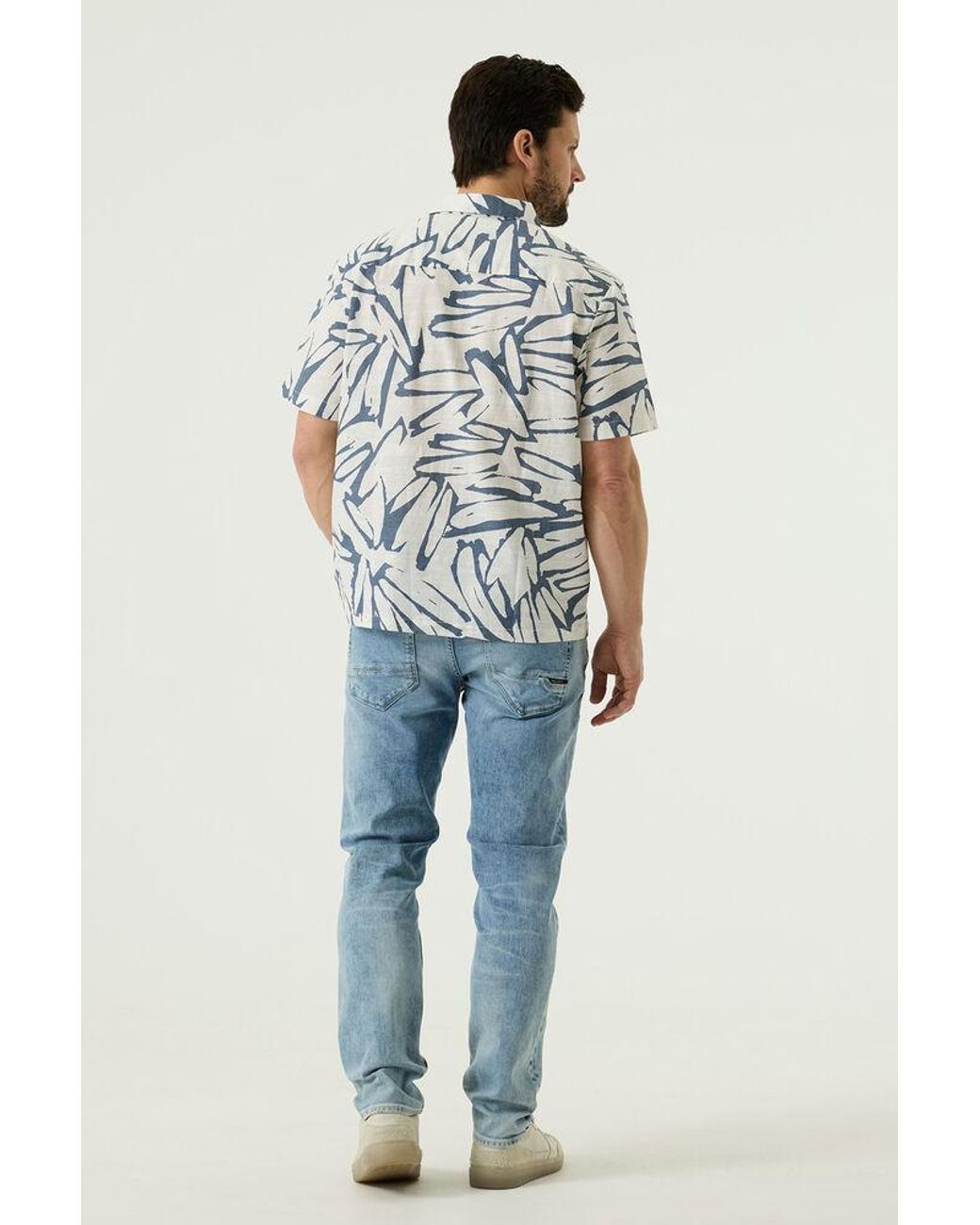 Pilot Overhemd Met Print in het Gray voor heren