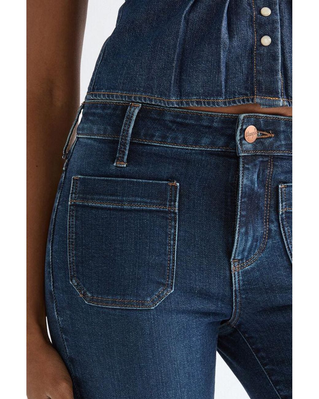 Wrangler Flare Pioneer Pop in het Blue