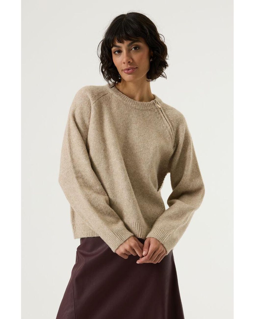 Garcia Trui Beige in het Natural