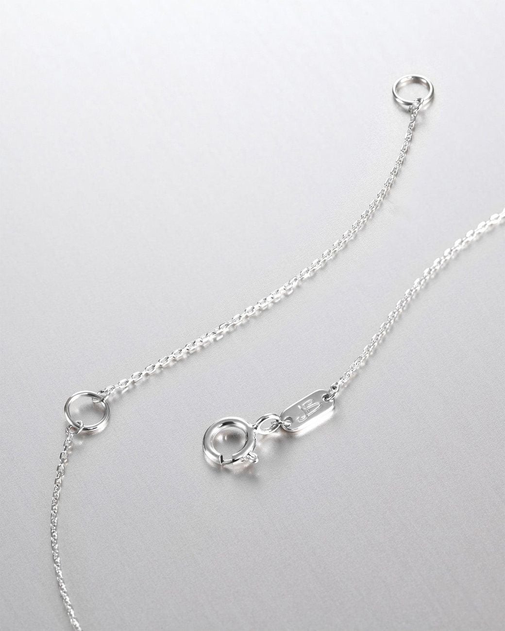 Jenny Bird White 14k Princess Cut Double Diamond Lariat Necklace