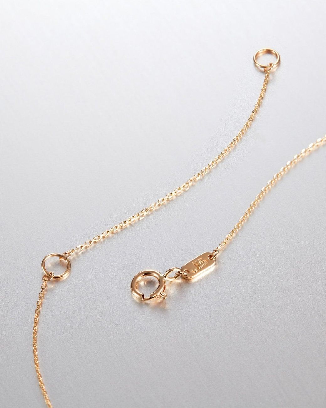 Jenny Bird White 14k Princess Cut Double Diamond Lariat Necklace