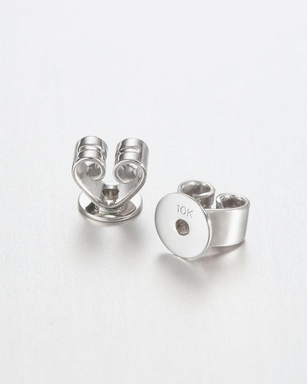 Jenny Bird White 14k Princess Cut Diamond Bar Stud Earrings