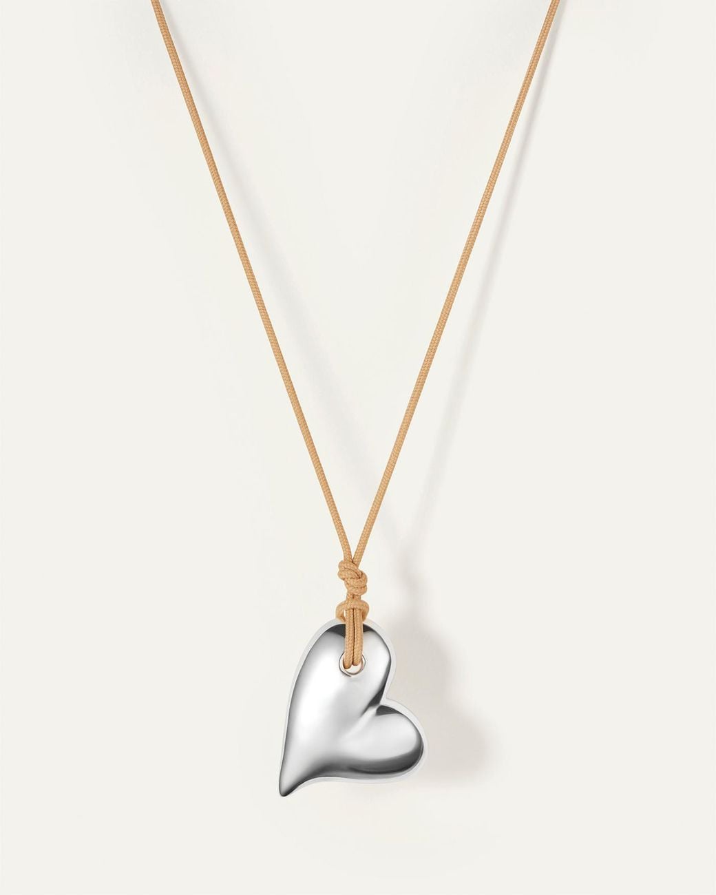 Jenny Bird Natural Mega Art Heart On A String Necklace