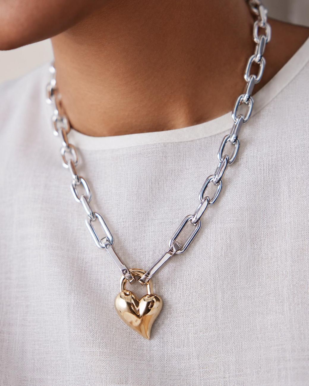 Jenny Bird Natural Padlock Heart Pendant Necklace