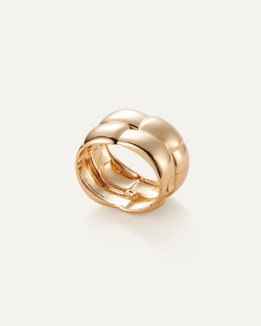 Jenny Bird White Mega Woven Square Bangle