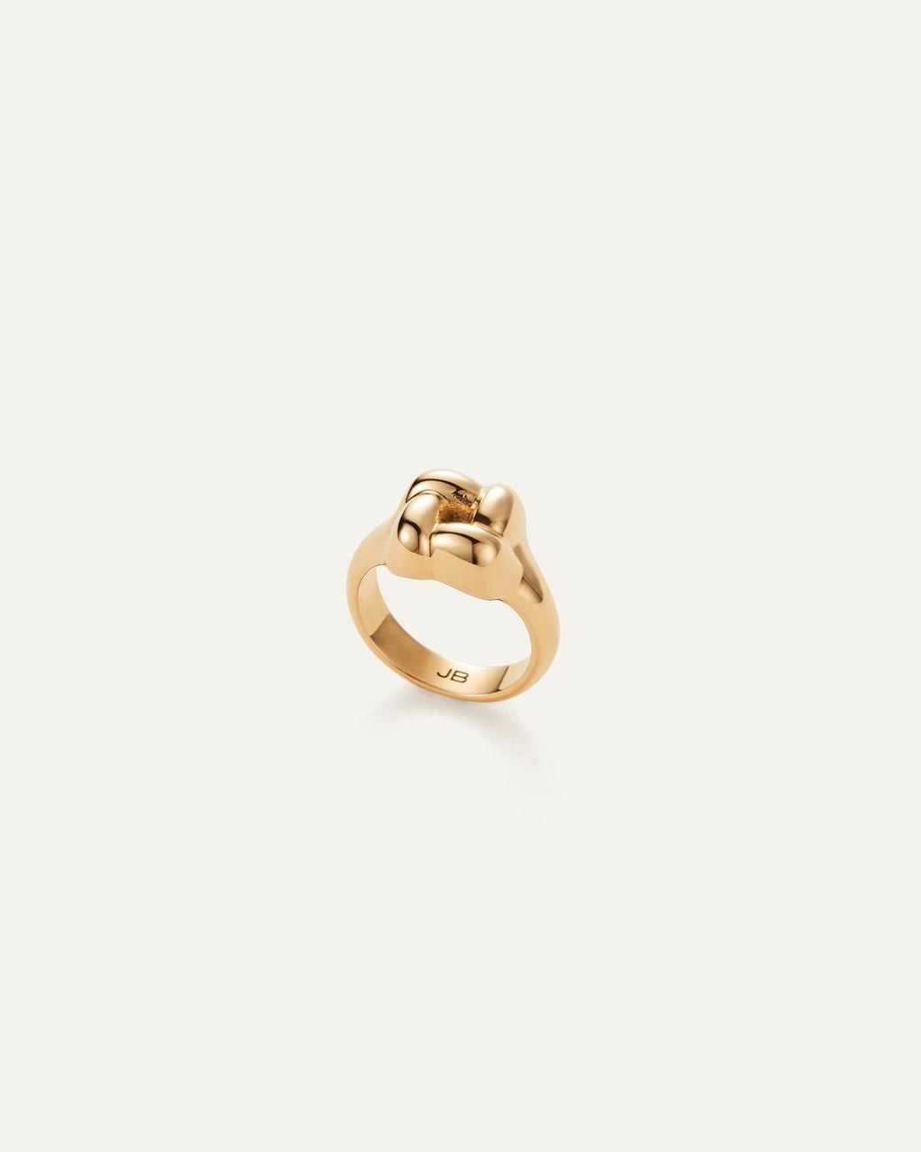 Jenny Bird White Woven Square Signet Ring
