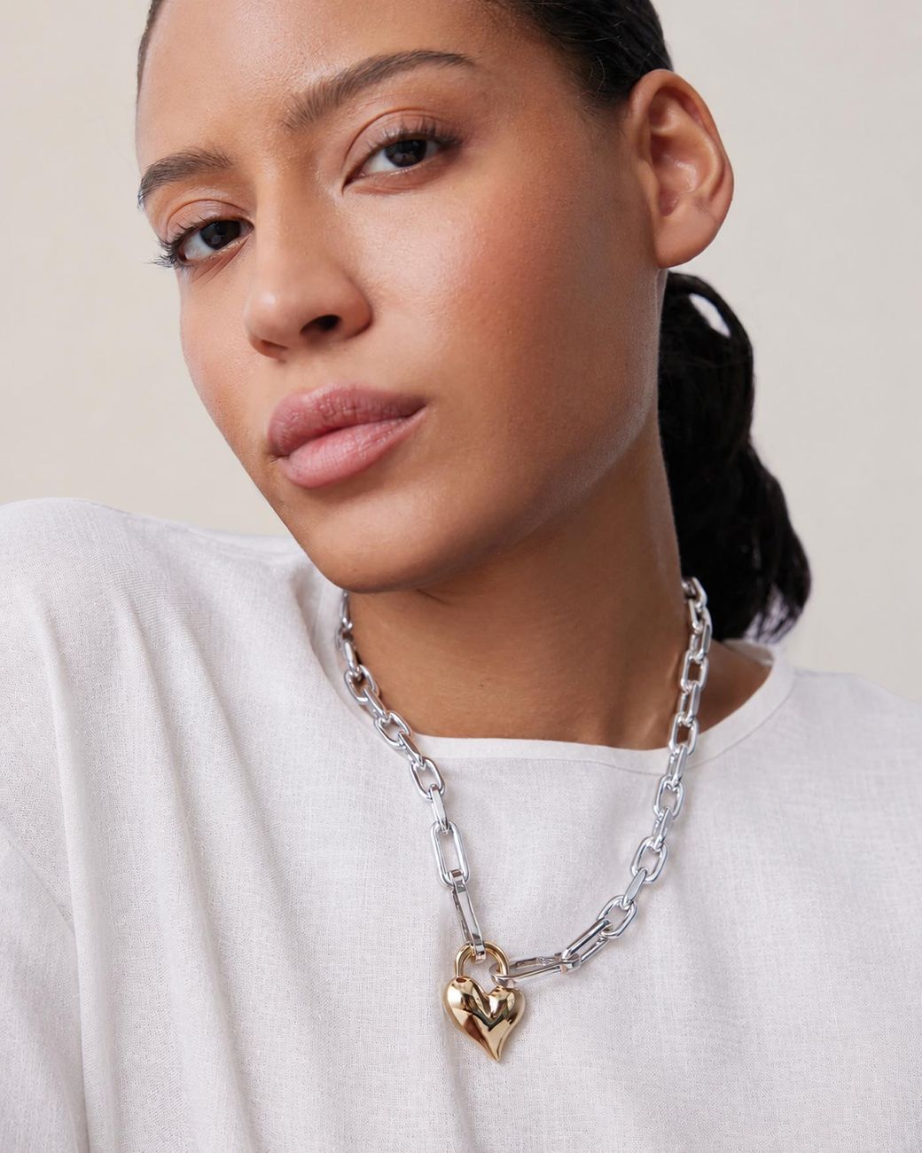 Jenny Bird Natural Padlock Heart Pendant Necklace