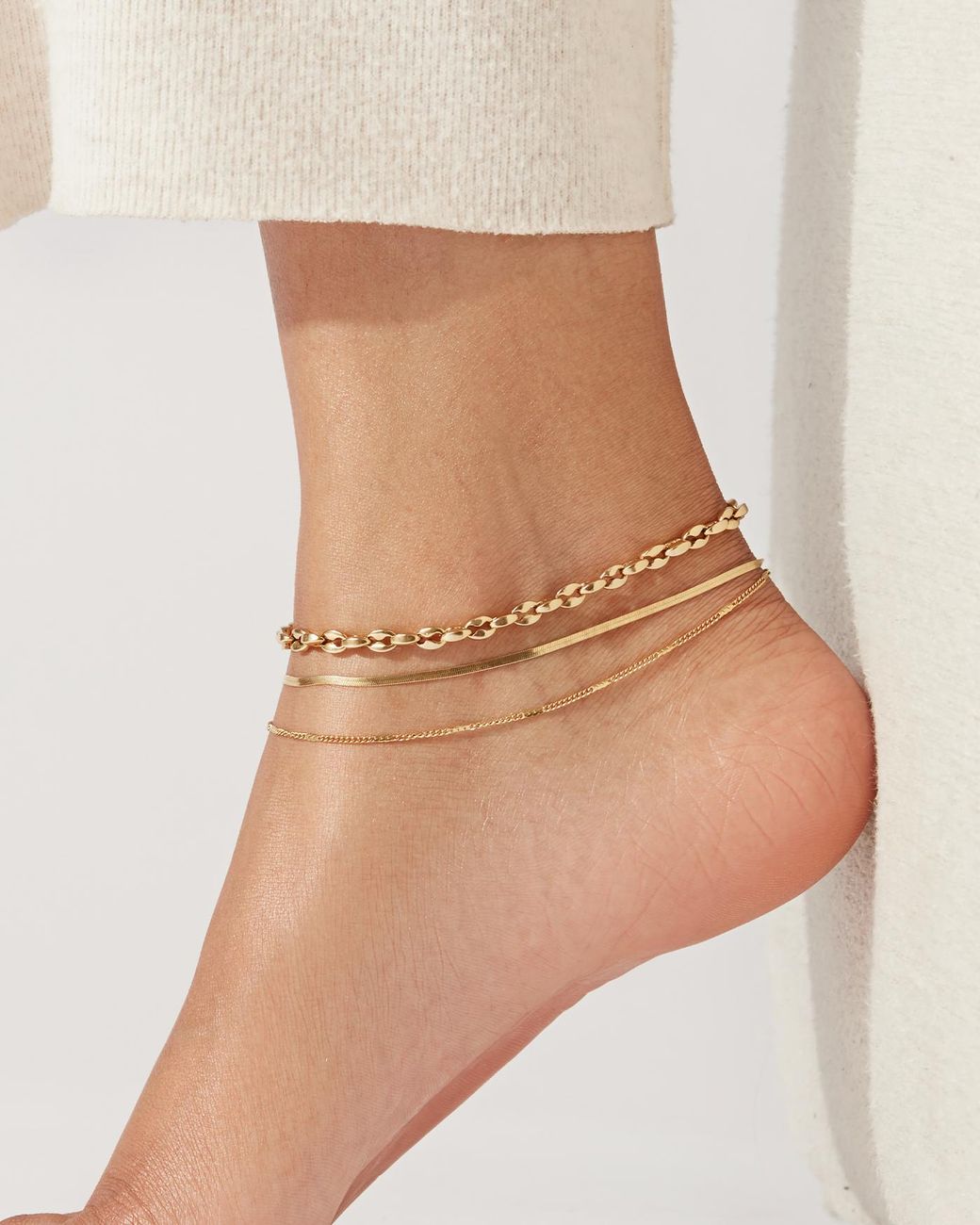 Jenny Bird Metallic The Surefire Anklet Stack