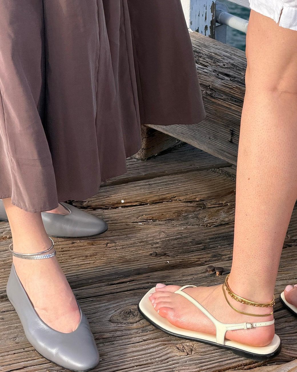 Jenny Bird Natural Textured Anklet Stack