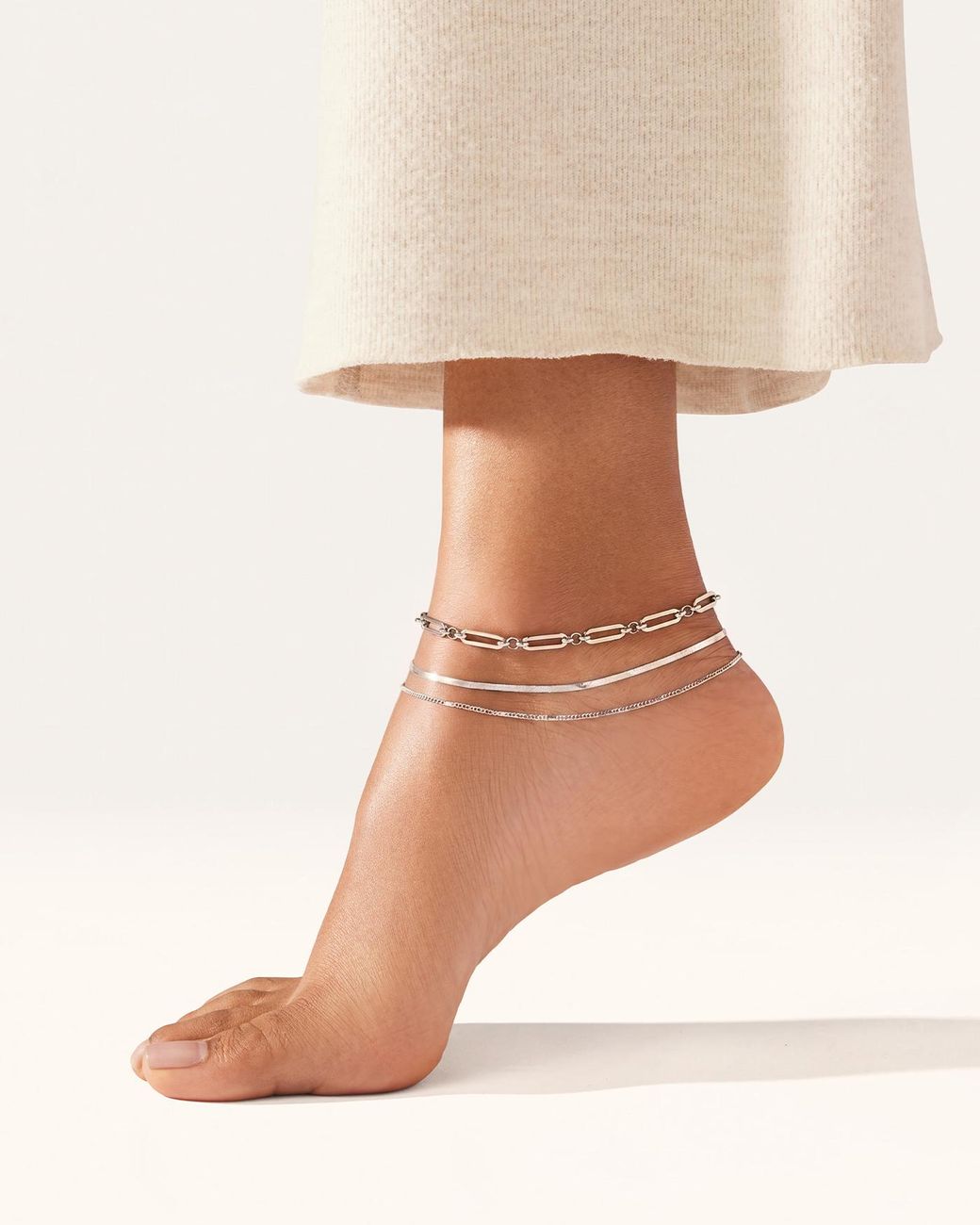 Jenny Bird Natural Classic Anklet Stack