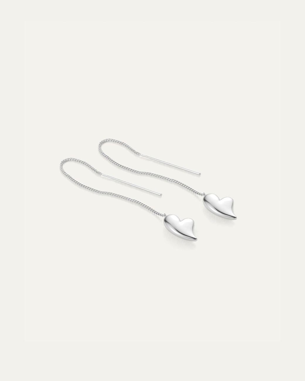 Jenny Bird Natural Puffy Heart Threader Earrings