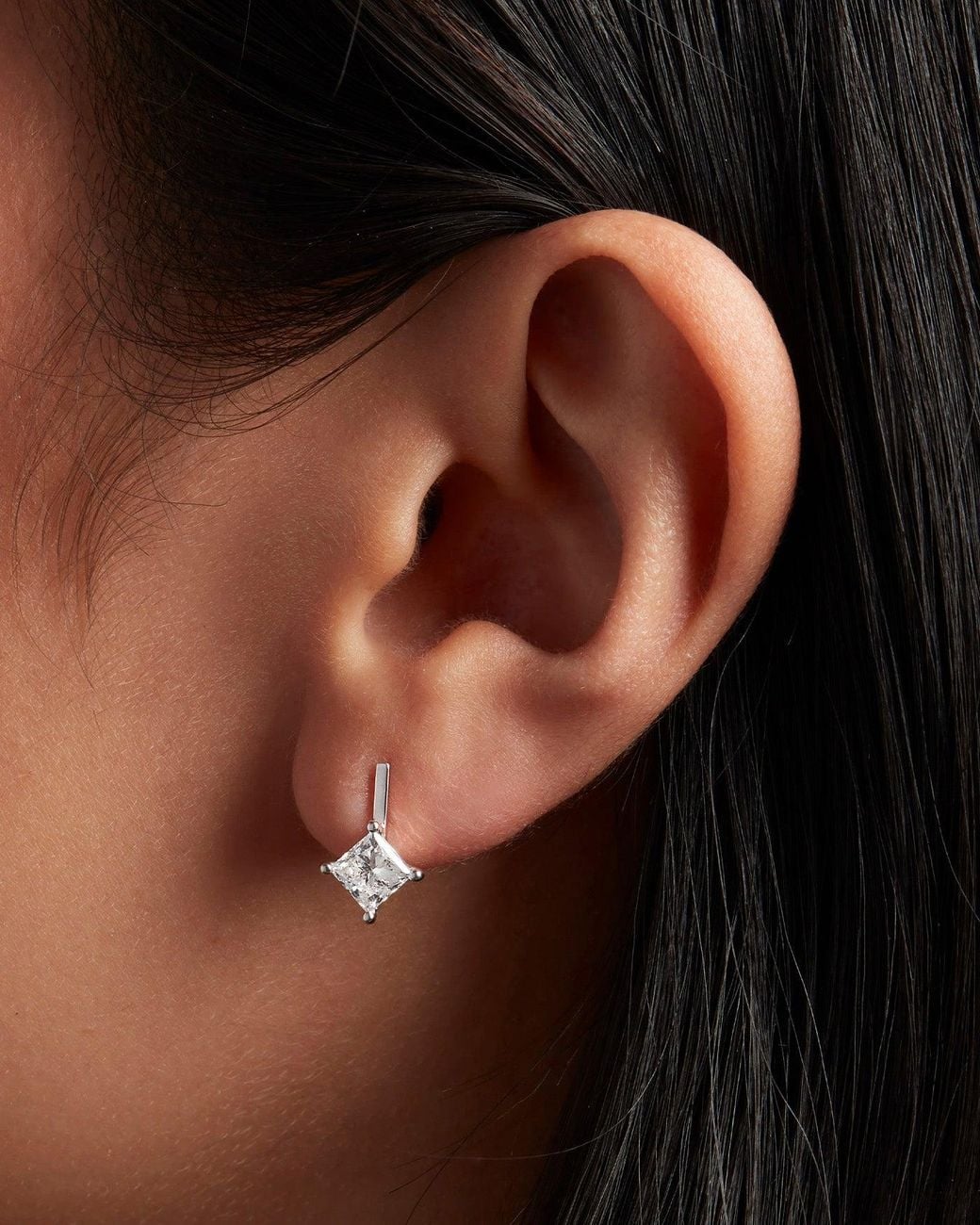 Jenny Bird Multicolor 14k Princess Cut Diamond Drop Earrings