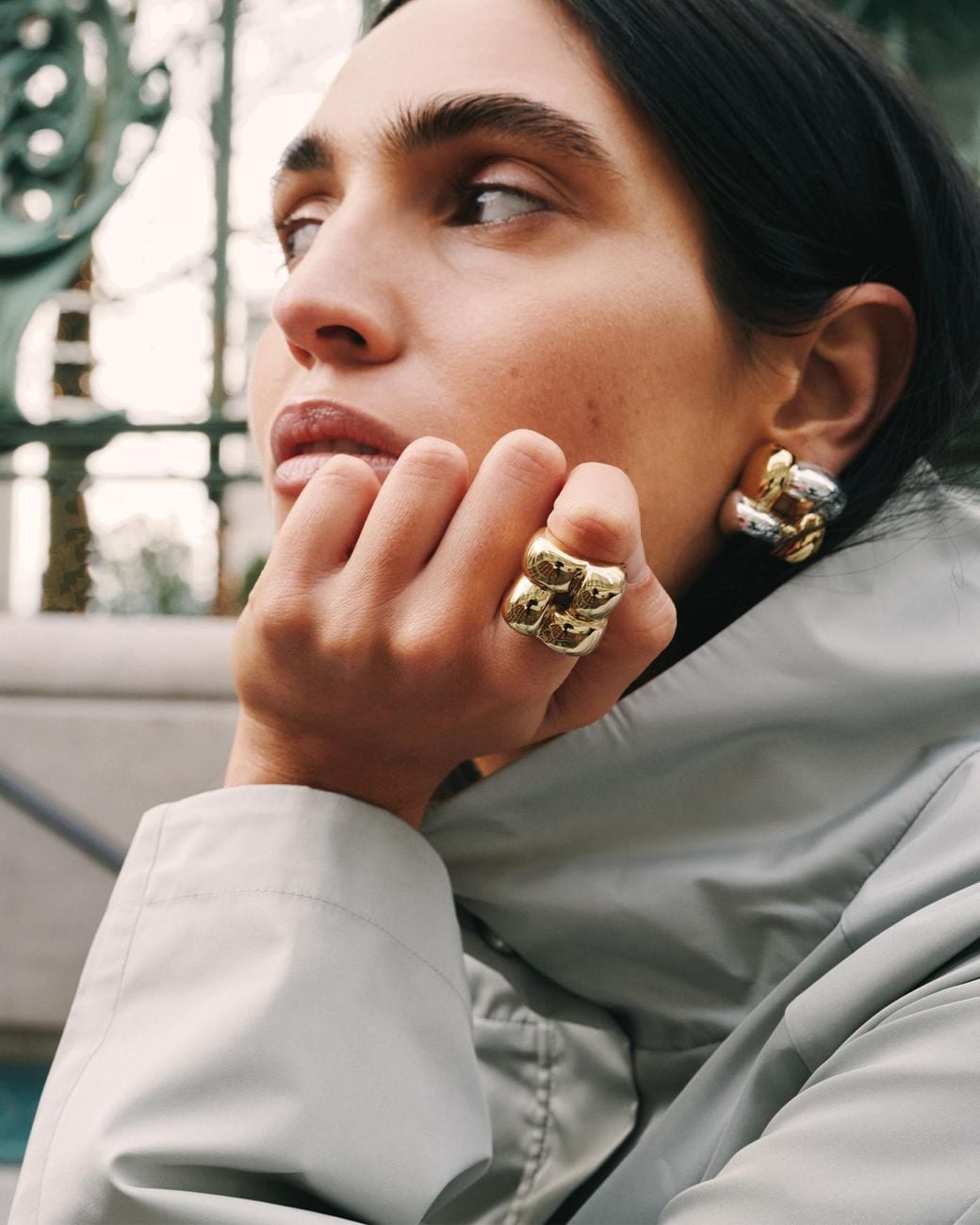 Jenny Bird Natural Mega Woven Square Ring
