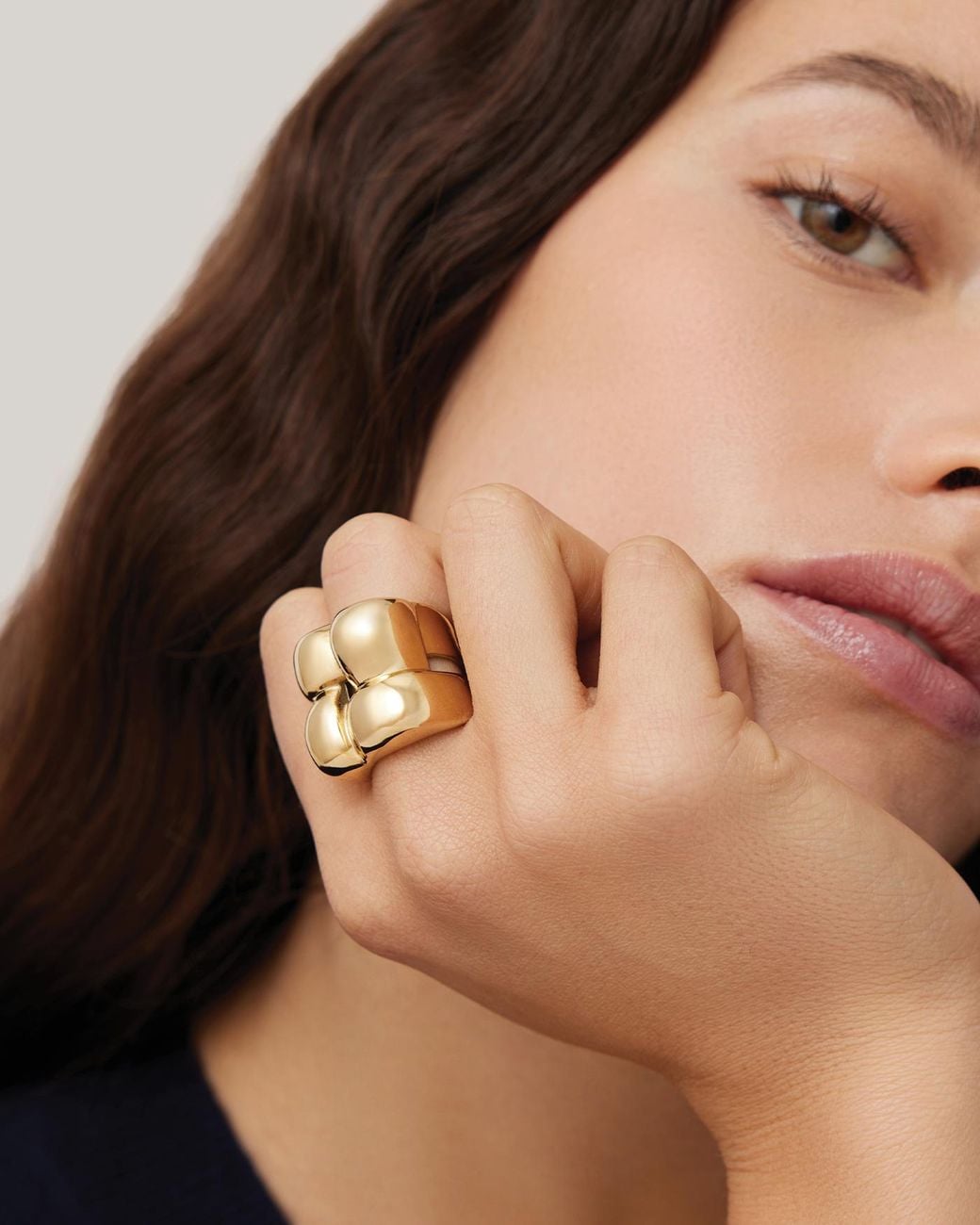 Jenny Bird Natural Mega Woven Square Ring