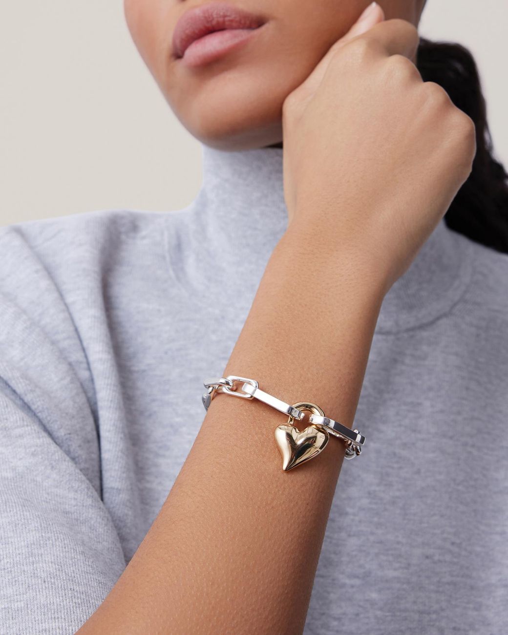 Jenny Bird Natural Padlock Heart Chain Bracelet