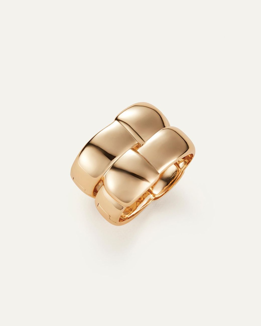 Jenny Bird White Mega Woven Square Bangle