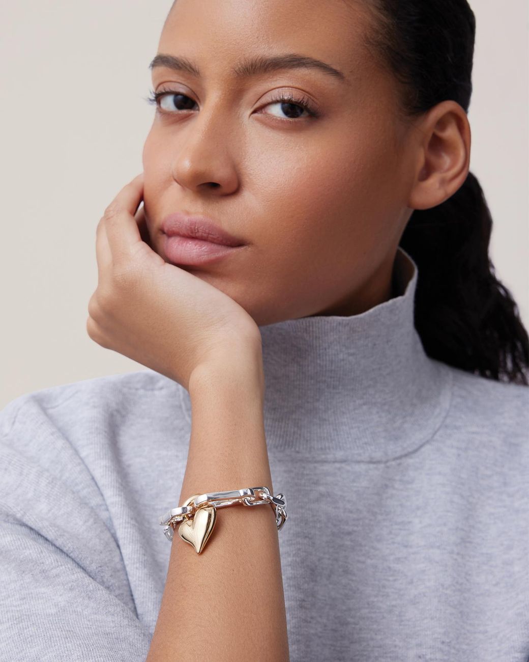 Jenny Bird Natural Padlock Heart Chain Bracelet