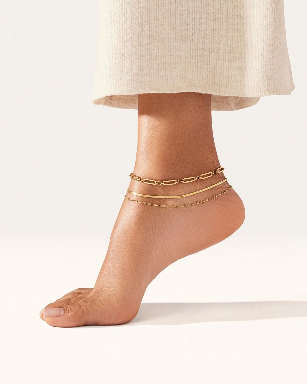 Jenny Bird Natural Classic Anklet Stack