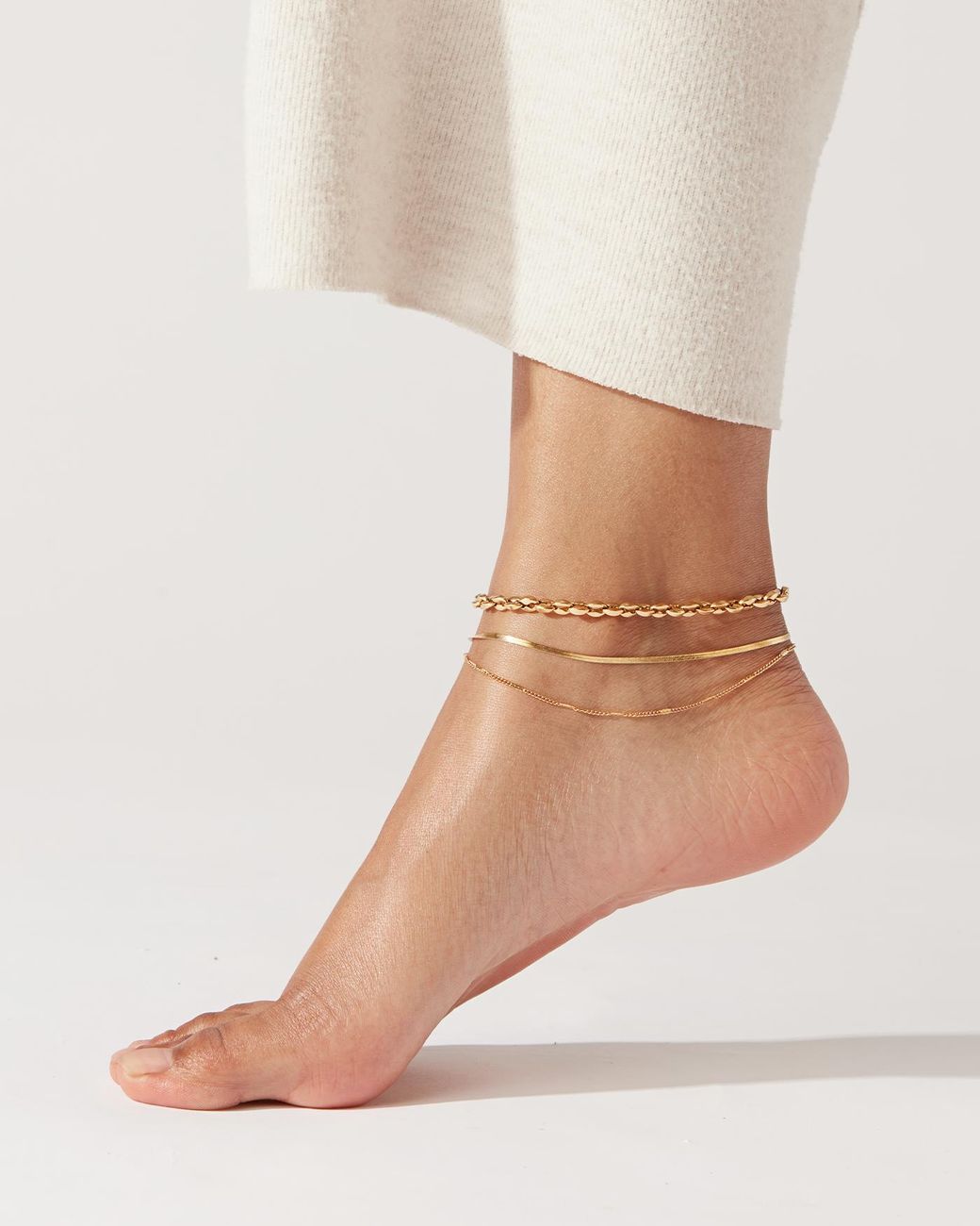 Jenny Bird Metallic The Surefire Anklet Stack