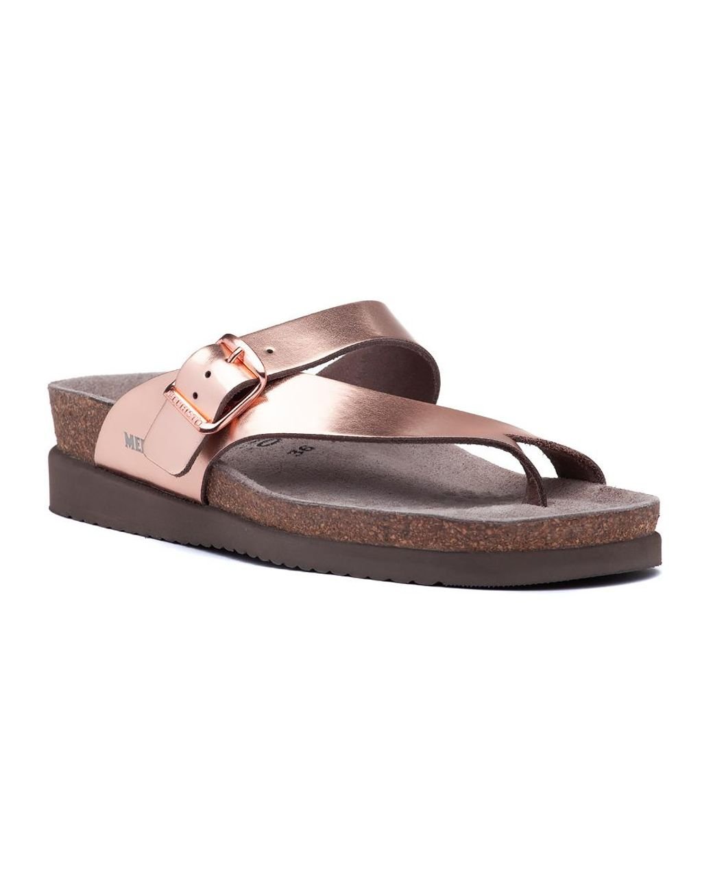 Mephisto Helen Sandal Rose Gold Leather in Pink | Lyst