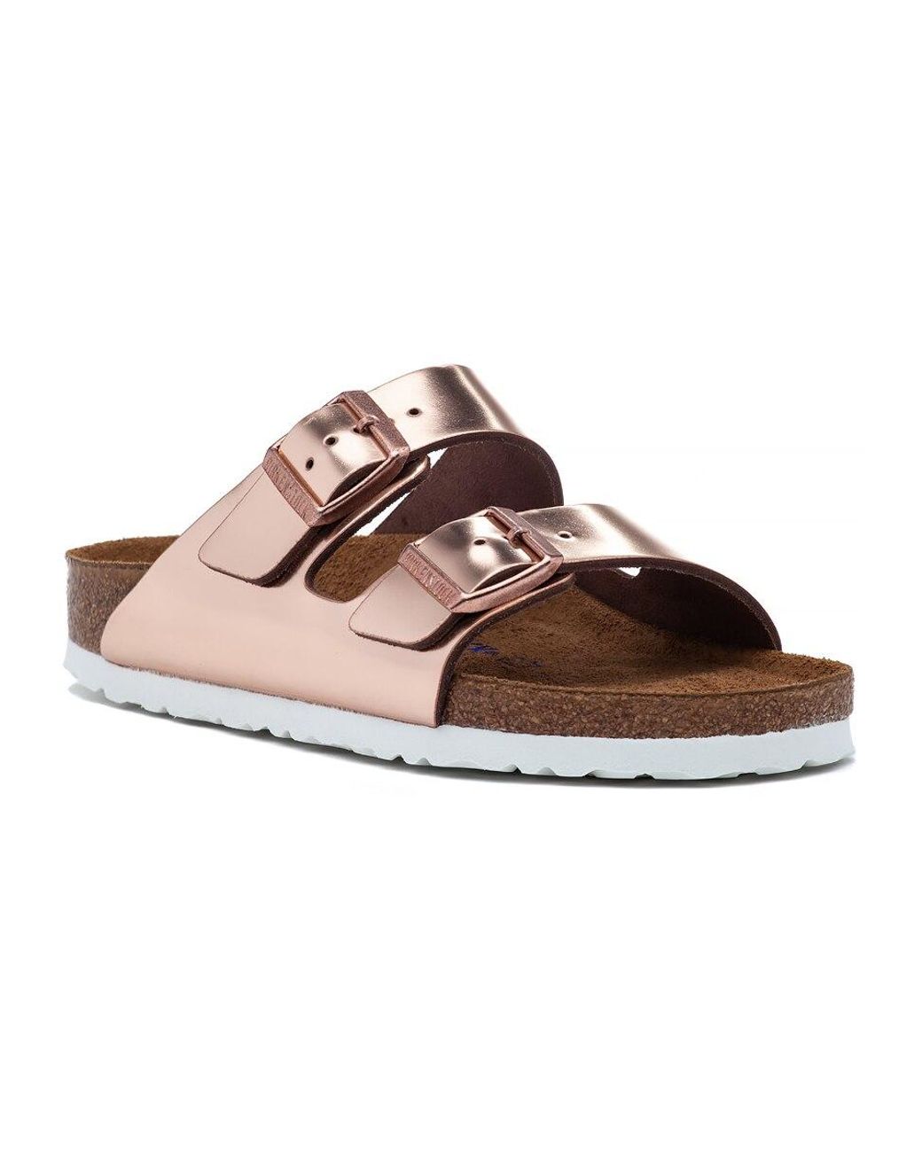 rose gold birkenstock sandals