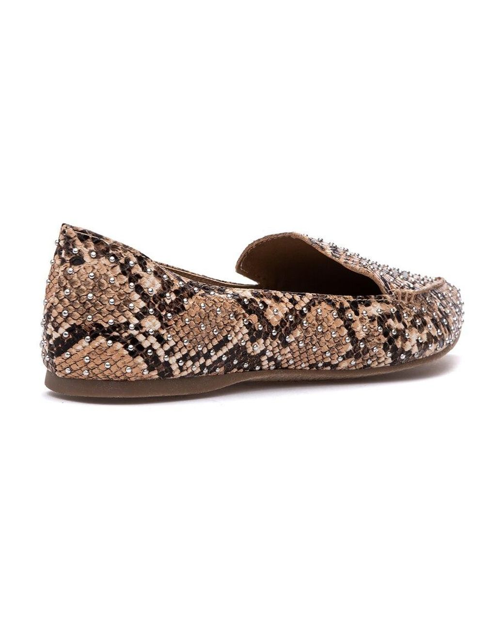 Steve Madden Feather Loafer Tan Snake in Brown | Lyst