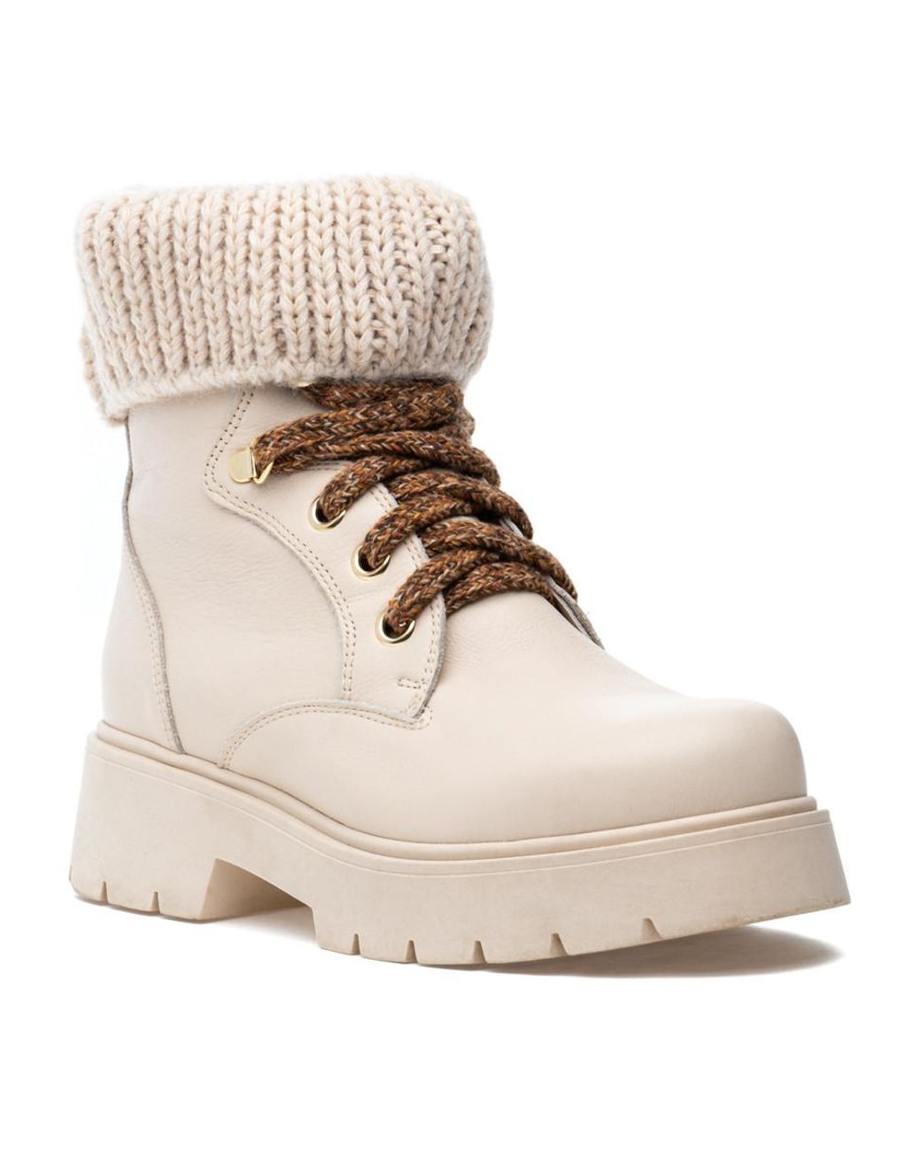275 Central Eva Boot Greige Leather in Natural | Lyst