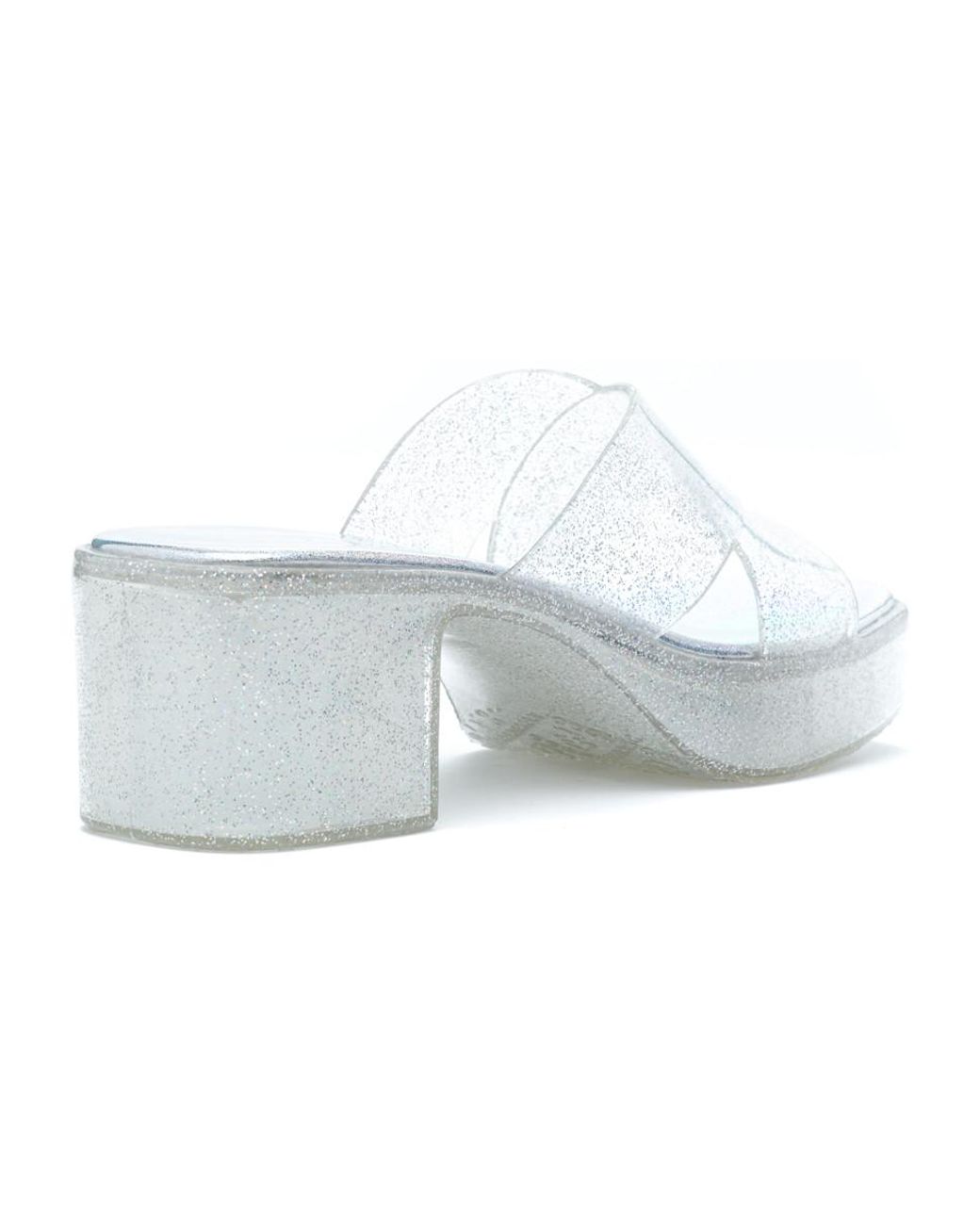 Jeffrey Campbell Bubble Gum Sandal Silver Iridescent Glitter in Metallic |  Lyst