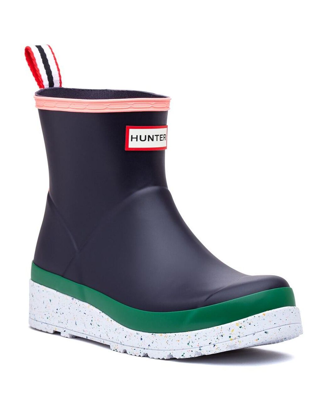 HUNTER Play Short Speckle Rain Boot Kombu/sea Fern Green/california