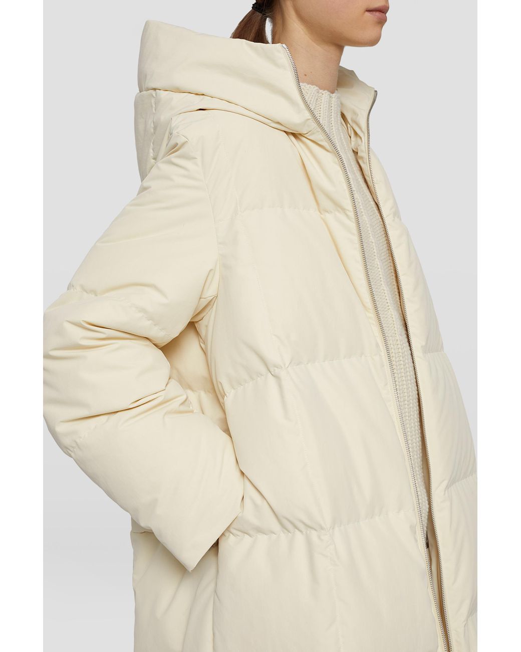 Jil Sander Quilted Down Jacket in White | Lyst