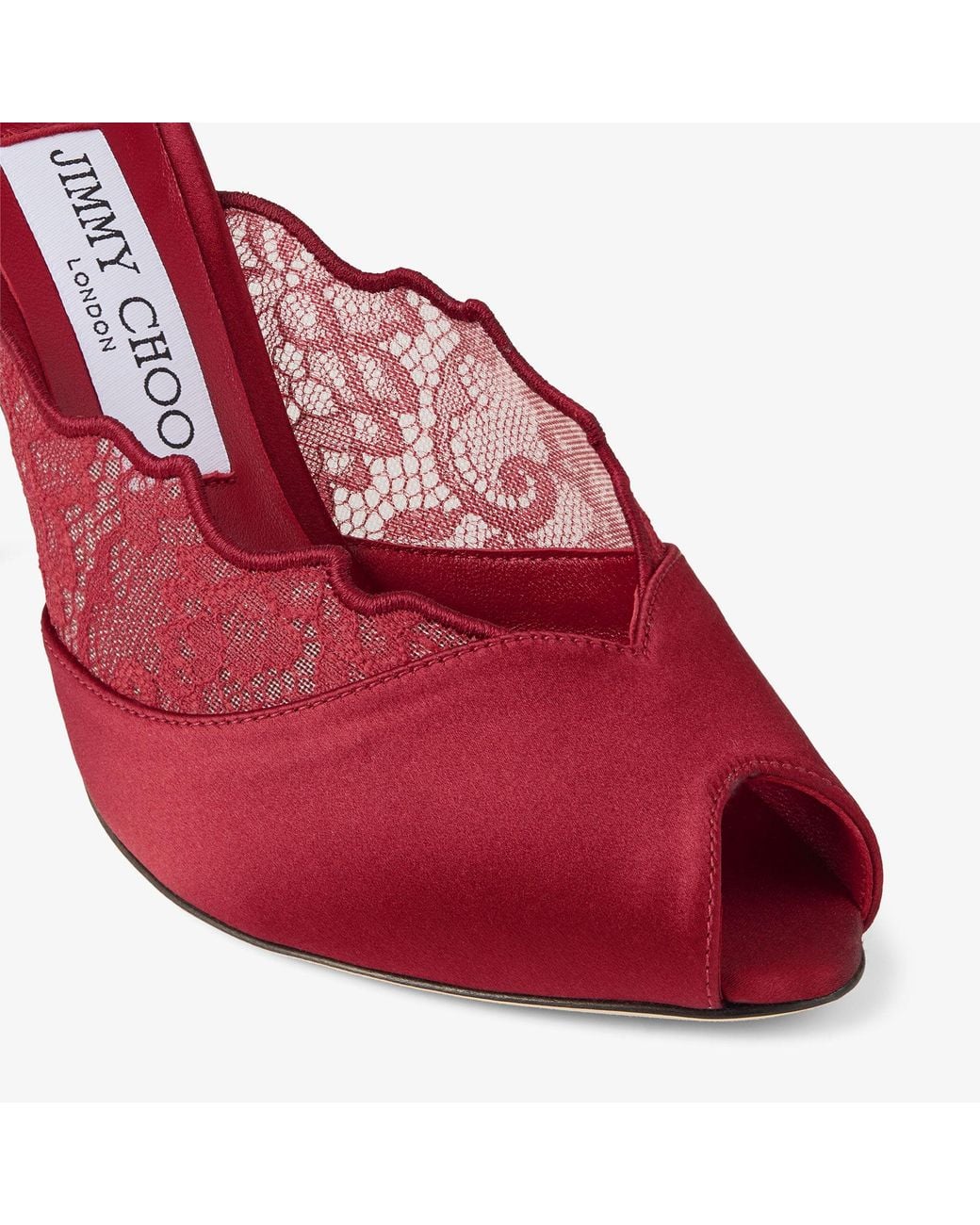 Jimmy Choo Red Brigitte Mule 100