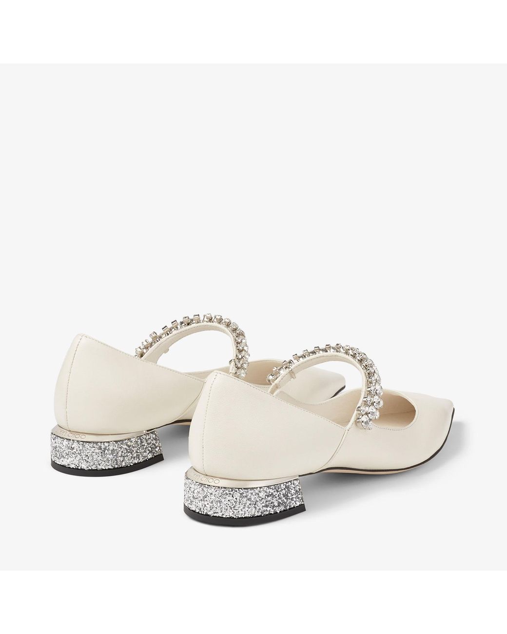Jimmy Choo Bing Pump Flat in White | Lyst
